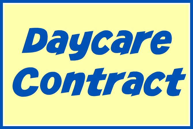 samples of daycare contracts
