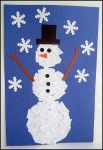 scrap paper snowman