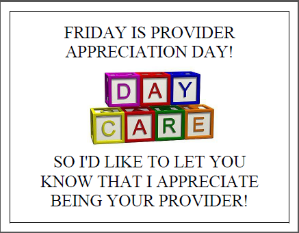 provider appreciation day poster