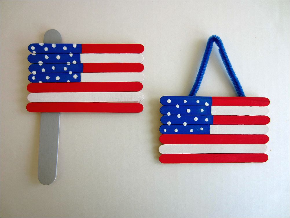 popsicle stick flags
