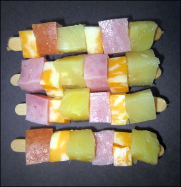 ham and cheese kabobs