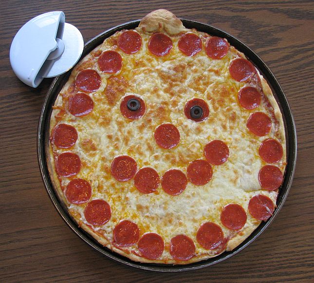 jack-o-lantern pizza
